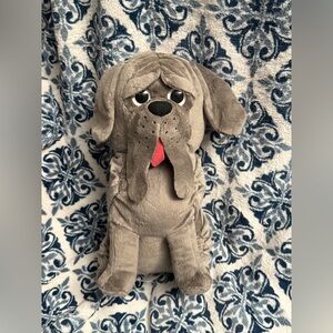 Warner Bros. Harry Potter FANG Hagrids Dog Plush Gray Red Wizarding Worlds